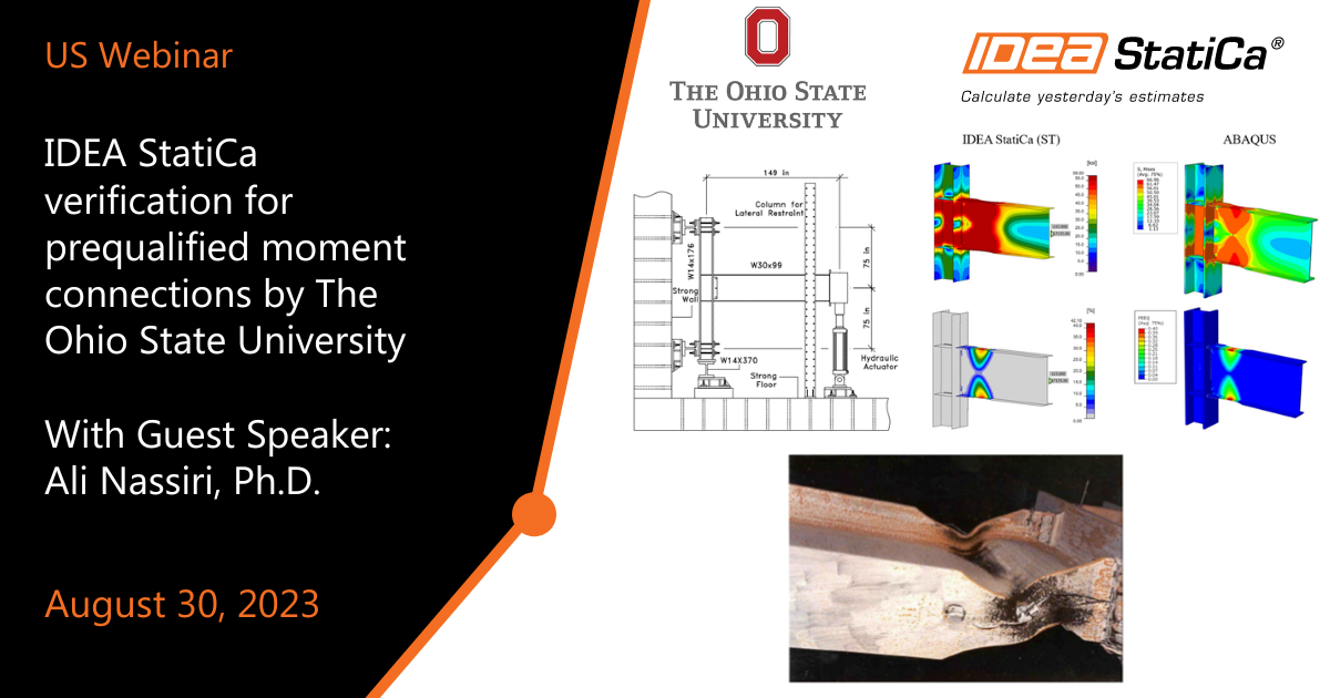 IDEA StatiCa verification for prequalified moment connections by the Ohio State University